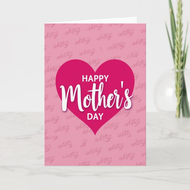 Lovely Script Mothers Day Card (Front)