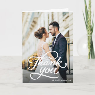 lovely script | Thank you wedding Card