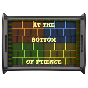 Lovely Serving with Patience and Gratitude Serving Tray