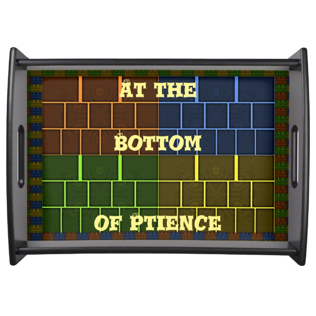 Lovely Serving with Patience and Gratitude Serving Tray (Front)