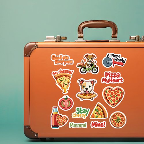 Lovely Set of Valentines Day Pizza       Sticker