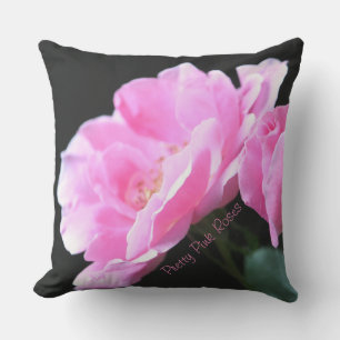 Lovely Shabby Chic Pik Roses Throw Pillow