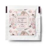 Lovely Shabby Chic Pink Christmas Pattern Hand Sanitizer Packet