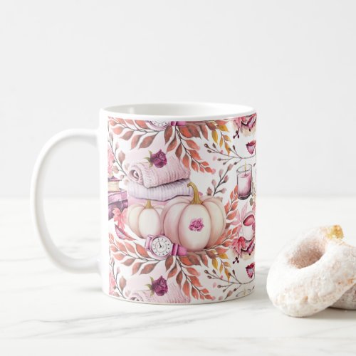 Lovely Shabby Chick Autumn Pattern Coffee Mug