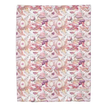 Lovely Shabby Chick Autumn Pattern Duvet Cover by LifeInColorStudio at Zazzle