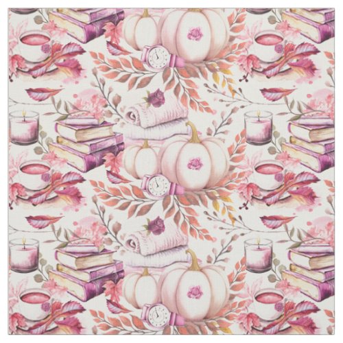 Lovely Shabby Chick Autumn Pattern Fabric