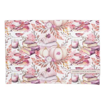 Lovely Shabby Chick Autumn Pattern Pillow Case by LifeInColorStudio at Zazzle