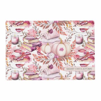 Lovely Shabby Chick Autumn Pattern Placemat by LifeInColorStudio at Zazzle