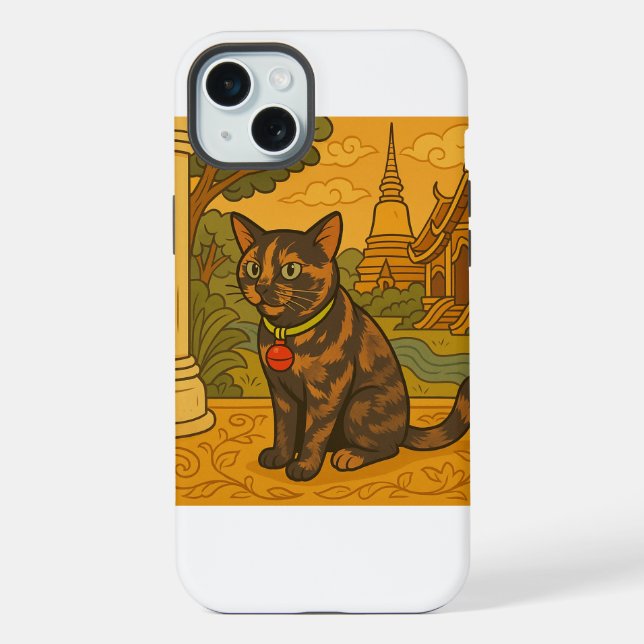 Lovely Siam Cat iPhone case (Back)