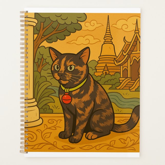 Lovely Siam Cat Notebook (Front)