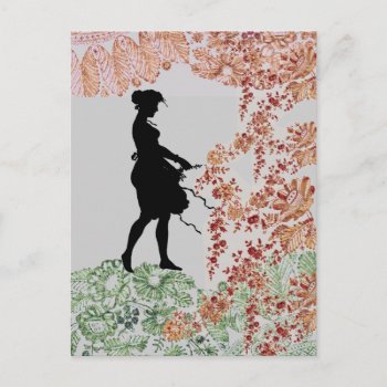 Lovely Silhouette Girl Postcard by LeFlange at Zazzle