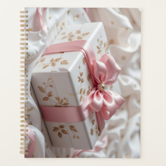 lovely silk pink gift box planner