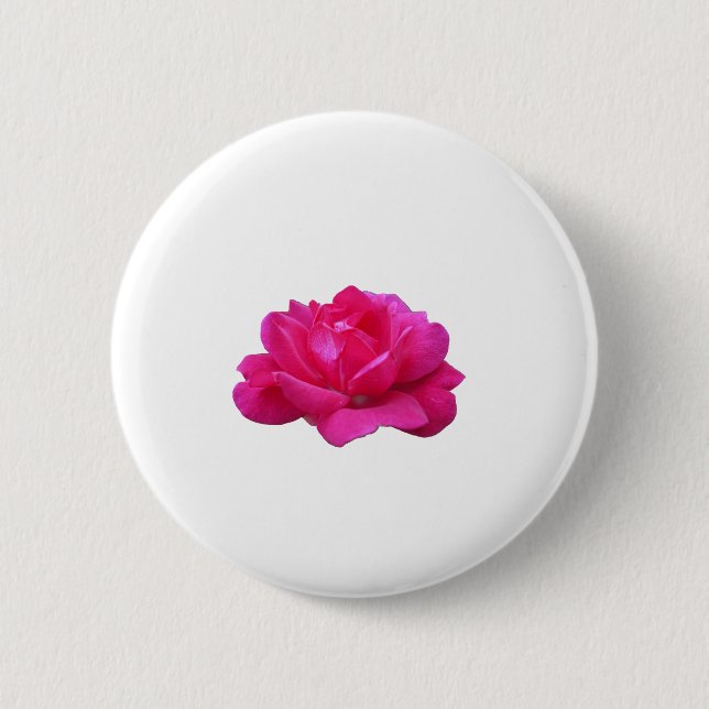 lovely single pink rose flower button (Front)