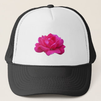 lovely single pink rose flower trucker hat