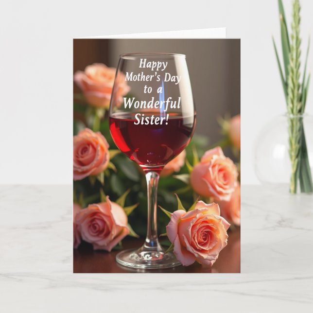 Lovely Sisters Day Message Card (Front)