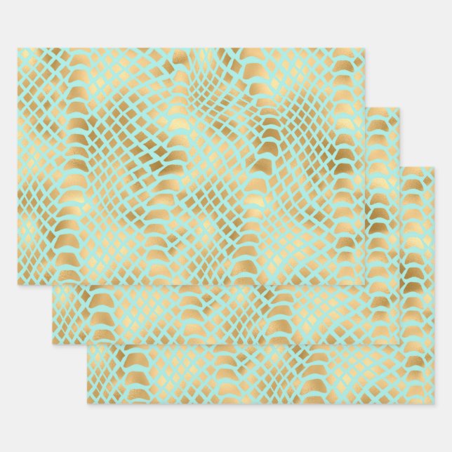 Lovely snake skin wrapping paper sheets (Set)