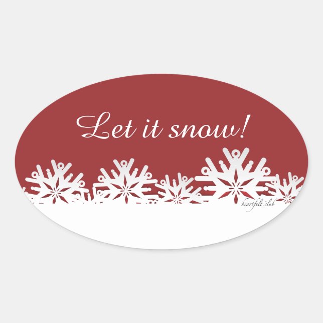 Lovely Snowflakes Sticker (Front)