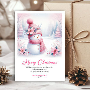 Lovely Snowy Forest Kids Printable Christmas Card