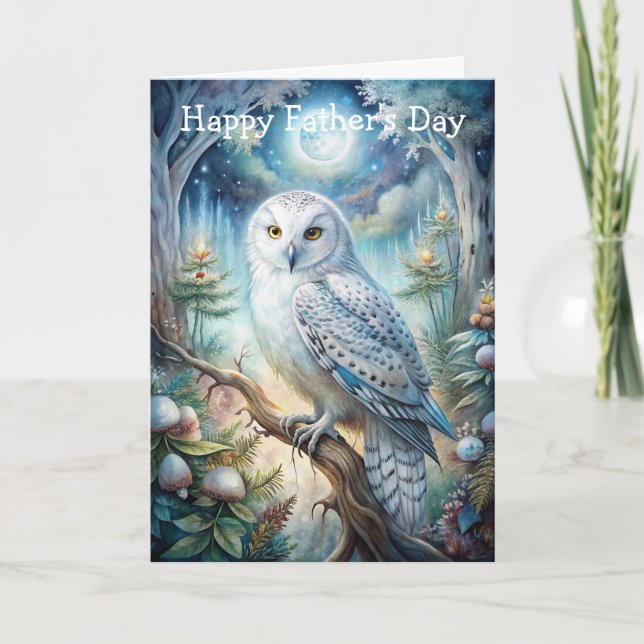 Lovely Snowy Owl Card (Front)