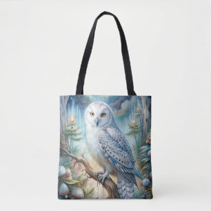 Lovely Snowy Owl Tote Bag