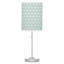 Lovely Soft Blue Green Star Pattern Table Lamp