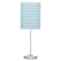 Lovely Soft Blue Star Pattern Table Lamp