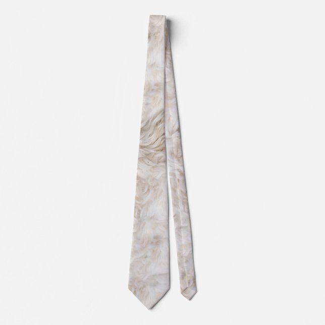 LOVELY SOFT CURLY DOG FUR NECK TIE (Front)