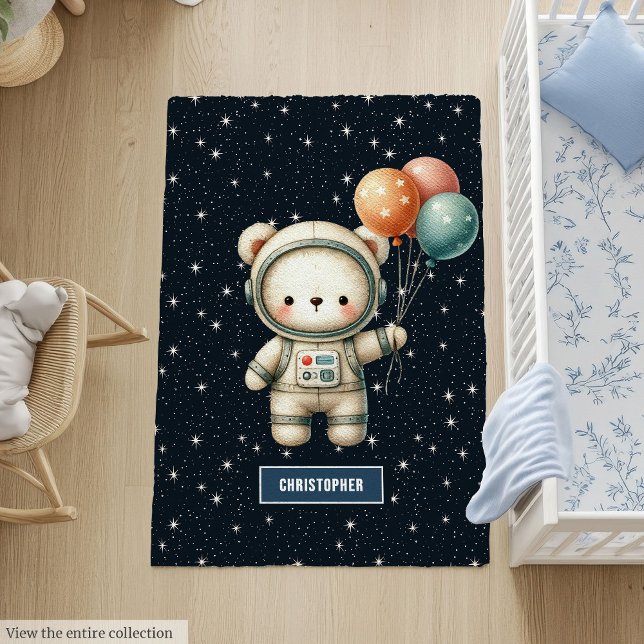 Lovely Space Bear Astronaut Rug for Kids Room (Lovely Space Bear Astronaut Rug for Kids Room)