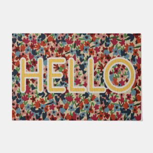 Lovely Spring Flowers Doormat, Hello   Doormat