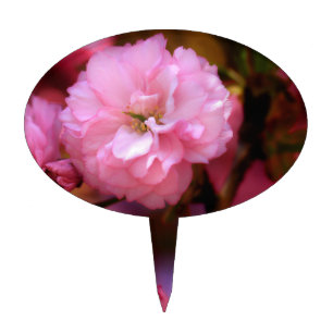 Lovely Spring Pink Cherry Blossoms Cake Topper