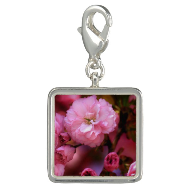 Lovely Spring Pink Cherry Blossoms Charm (Front)