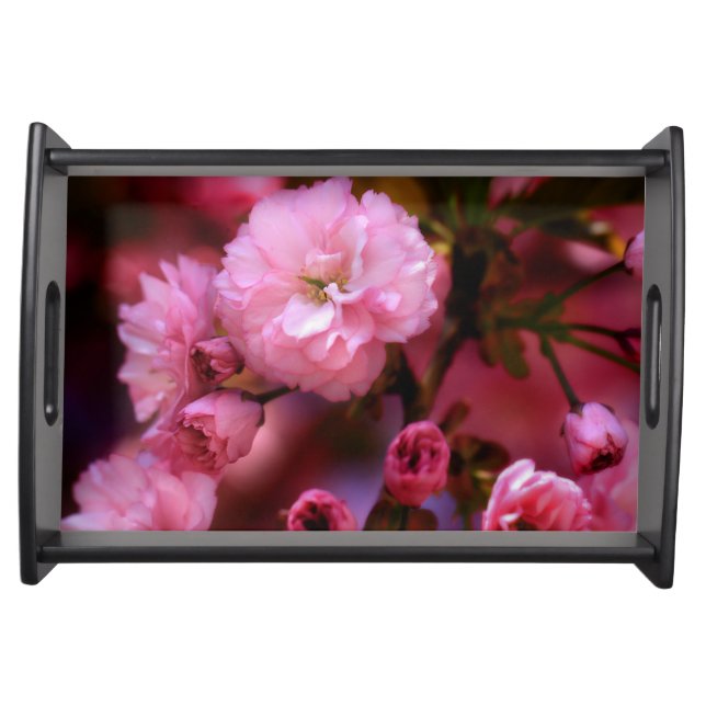 Lovely Spring Pink Cherry Blossoms Serving Tray (Front)