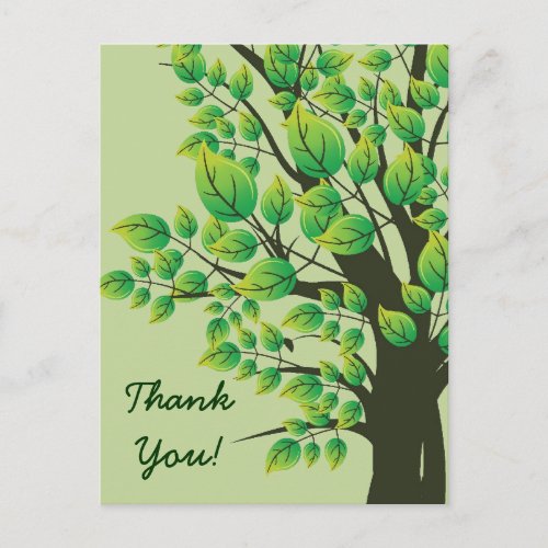Lovely spring tree Thank You greeting card
