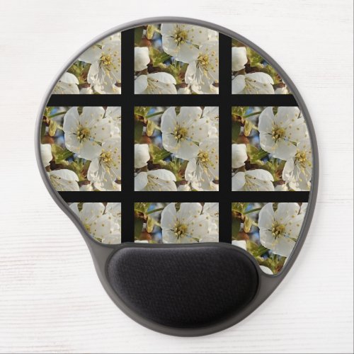 Lovely Springflower Grid Gel Mouse Pad