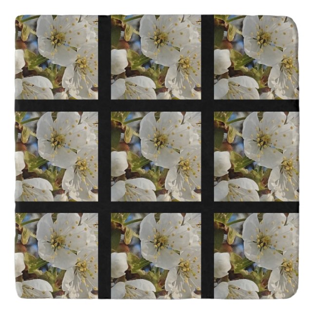 Lovely Springflower Grid Trivet (Front)