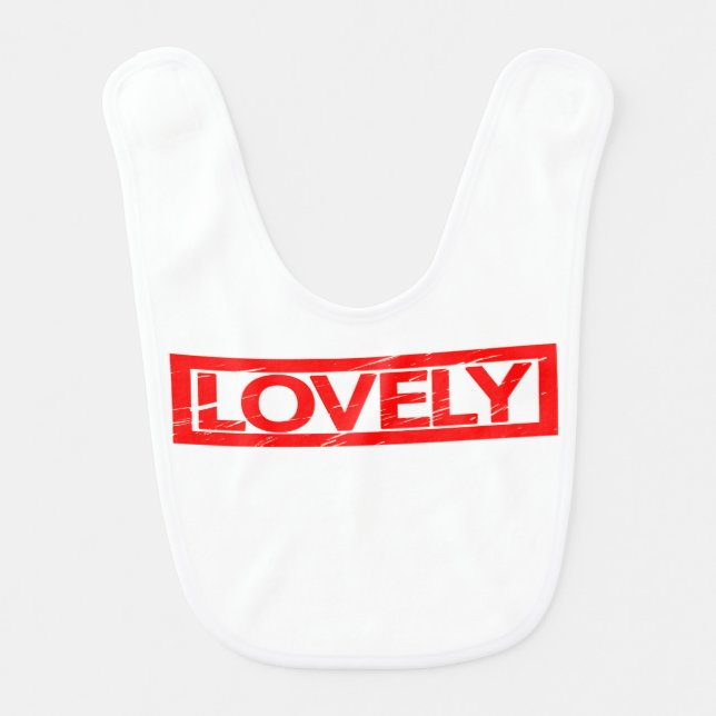 Lovely Stamp Baby Bib (Front)