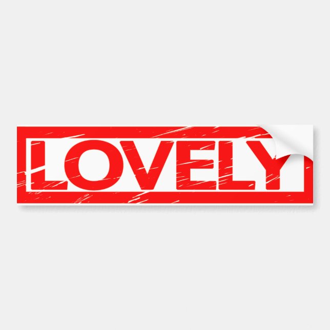 Lovely Stamp Bumper Sticker (Front)