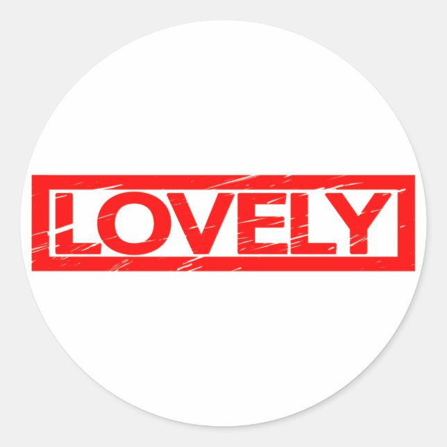Lovely Stamp Classic Round Sticker (Front)