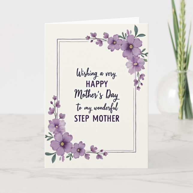 Lovely Stepmother Card Design (Front)