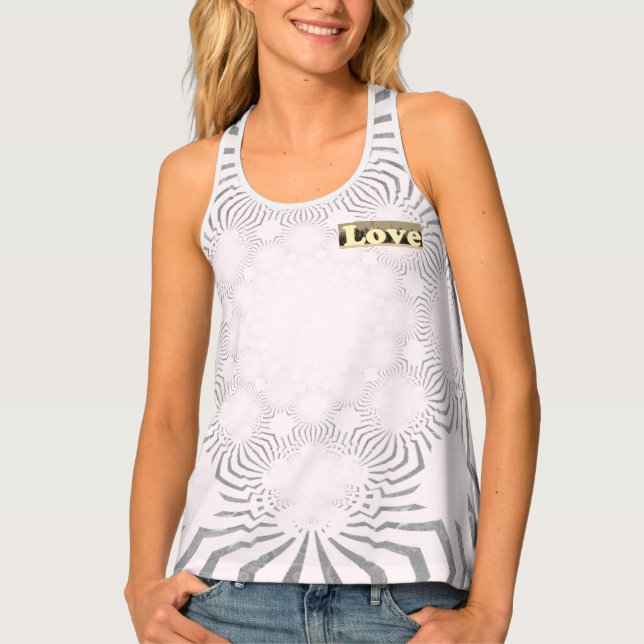 Lovely Style Women's All-Over Print Racerback Tee (Front)