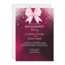 Lovely stylish abstract falling wedding invitation