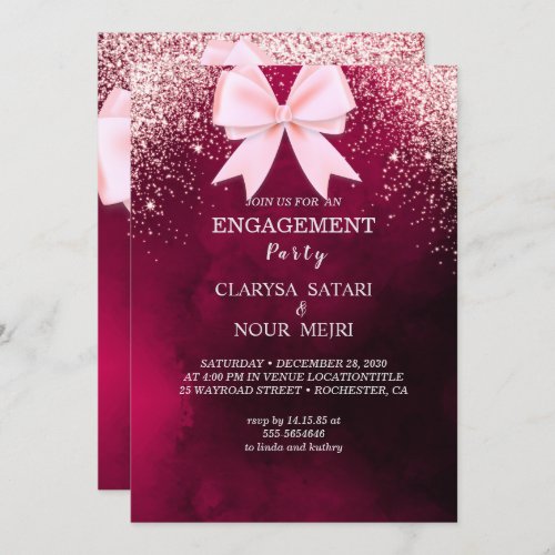 Lovely stylish abstract falling wedding invitation