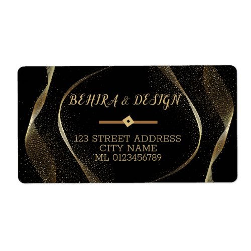 Lovely stylish black gold fresh design label