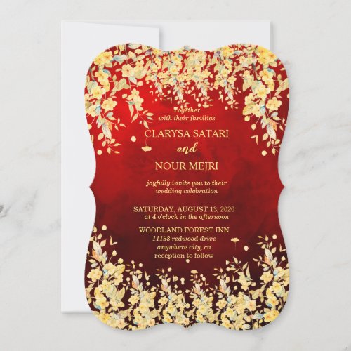 Lovely stylish  watercolor flowers  wedding invitation