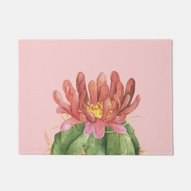 Lovely Succulent Flower Doormat (Front)