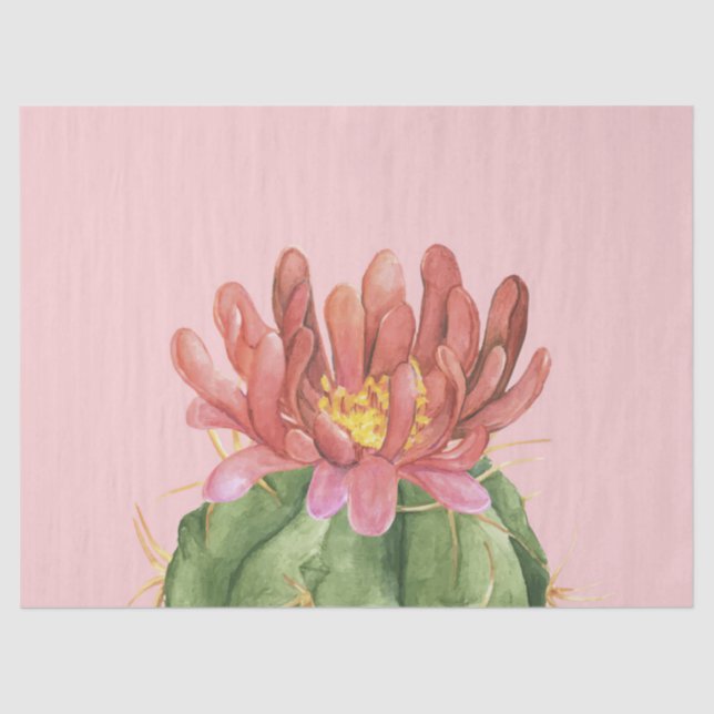 Lovely Succulent Flower Tissue Paper (Front)