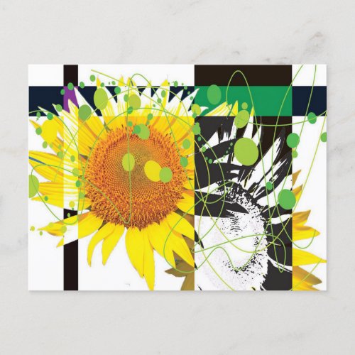 Lovely Sun Flower_ Unique Cute Gift For Family Holiday Postcard