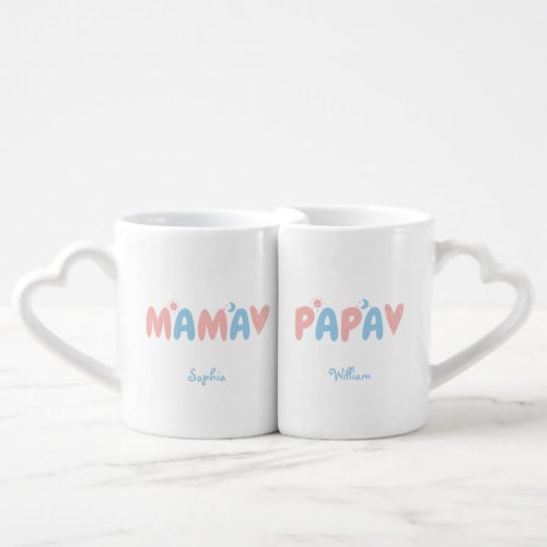 Lovely SunMoon MAMAPAPA  Coffee Mug Set