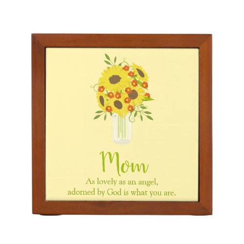 Lovely sunflower for mom desk organizer