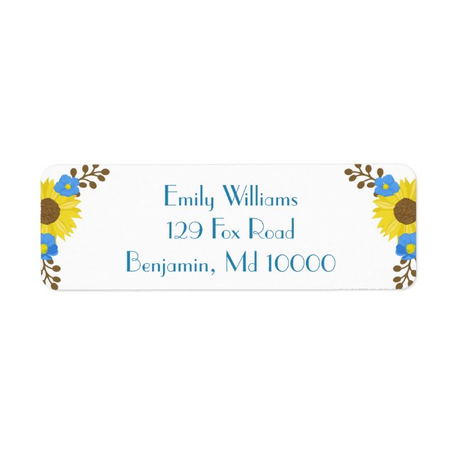 Lovely Sunflower  Galore Label (Front)